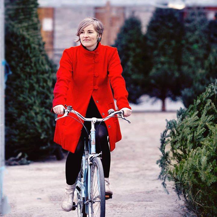 Stam on bike in Netherlands
