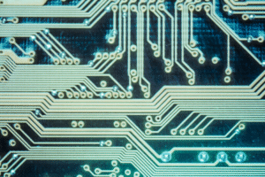 close-up of a transistor