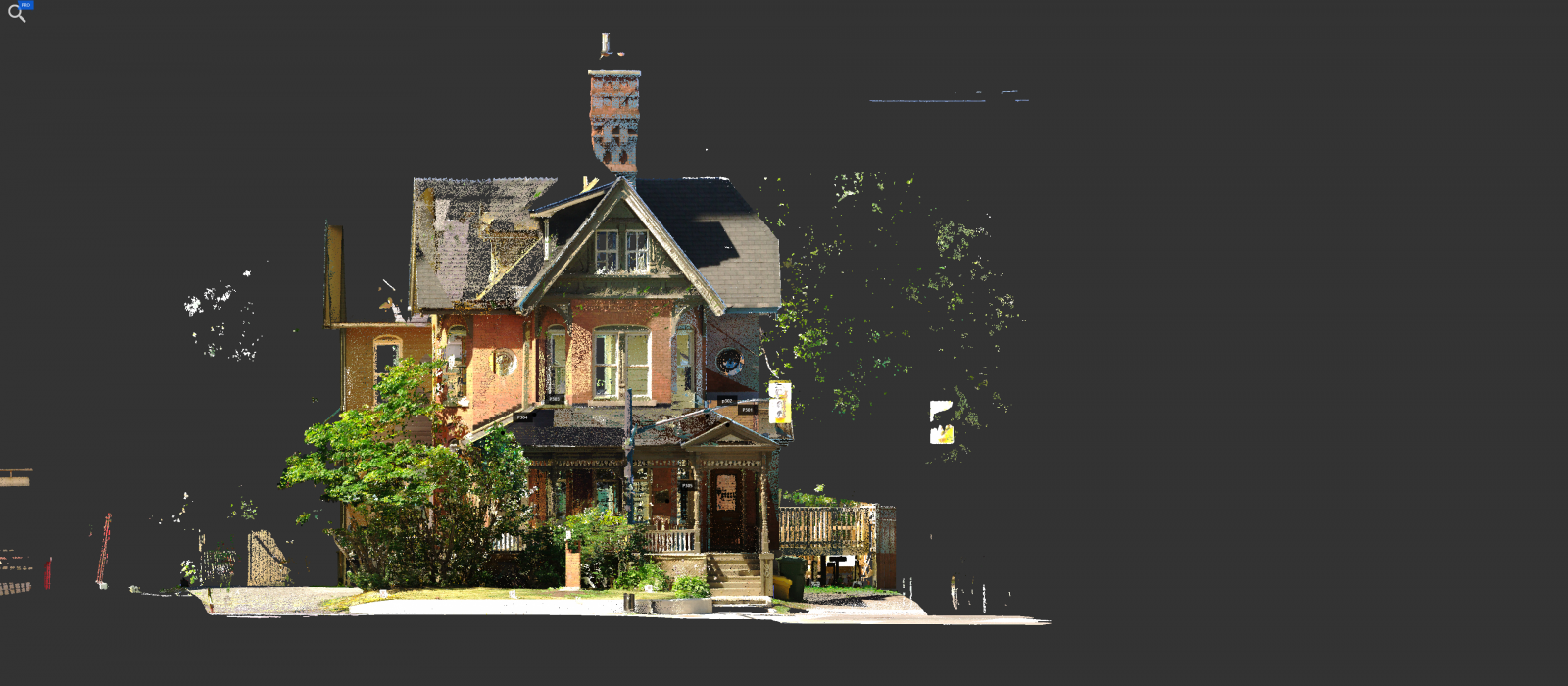 A detailed scale model of a detached century home.