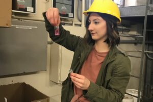 Ashley Piche testing water