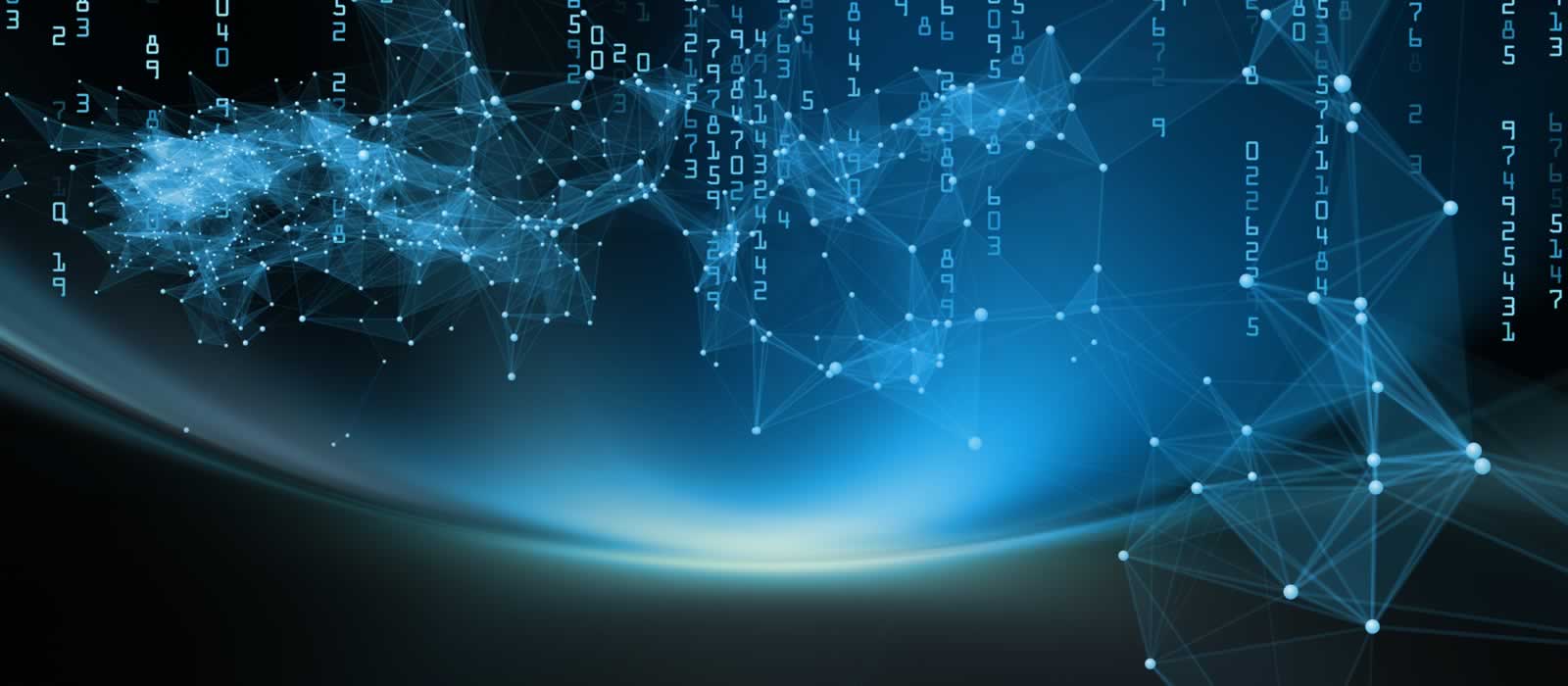 Digital data is displayed downwards on a screen with 3-d data points also illustrated. 