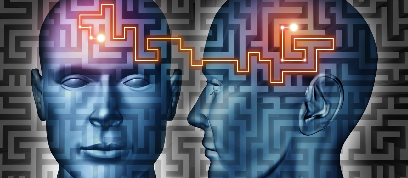 Abstract of two brains processing language information