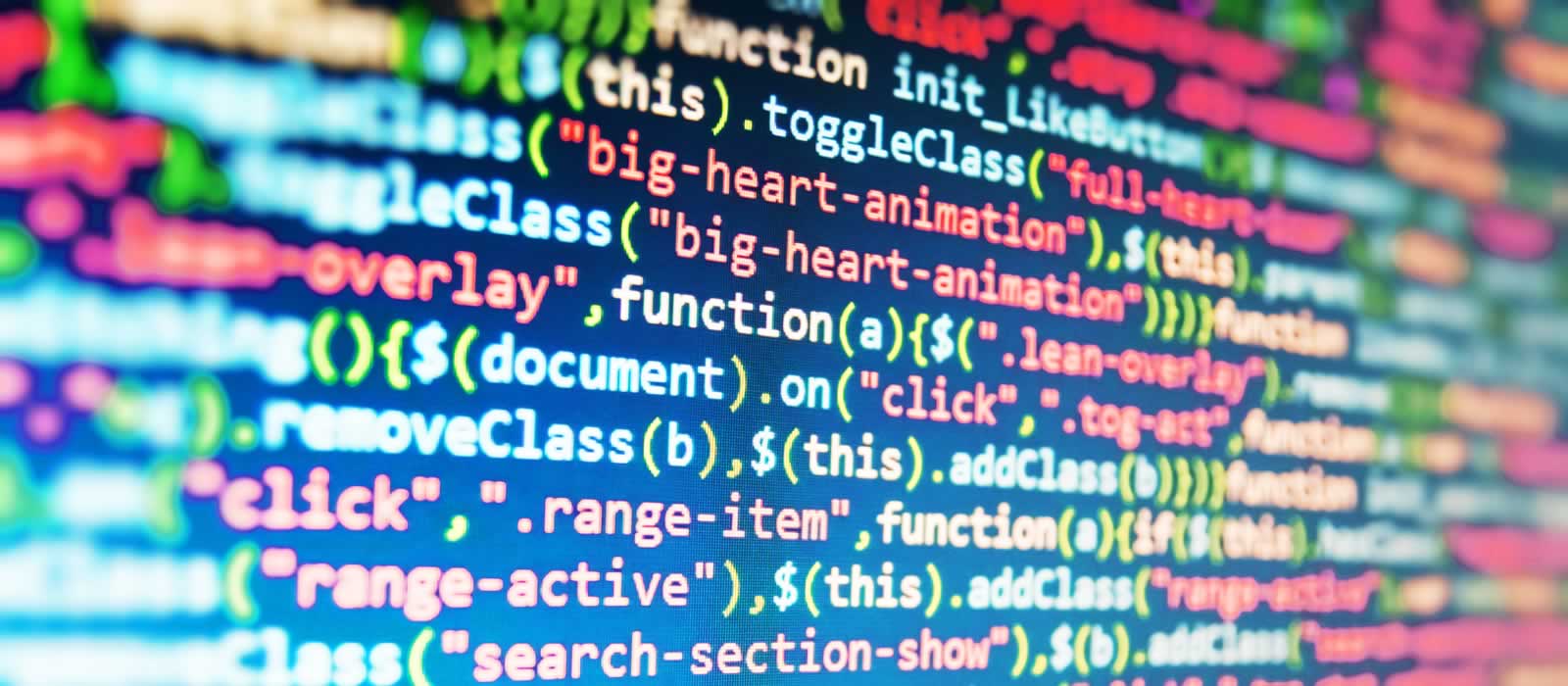 A screen dispalying complex coding functions which creates animations 