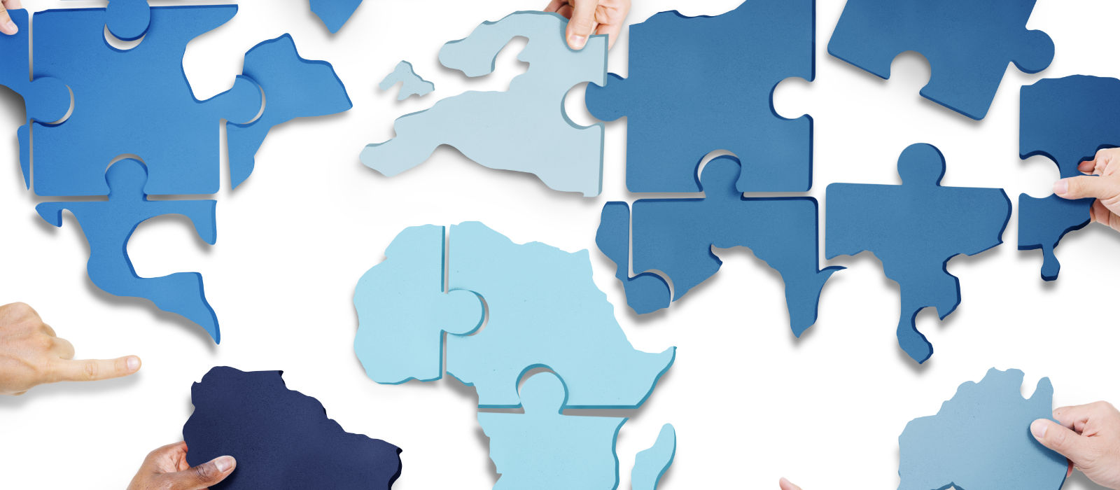 Pieces of a jigsaw puzzle