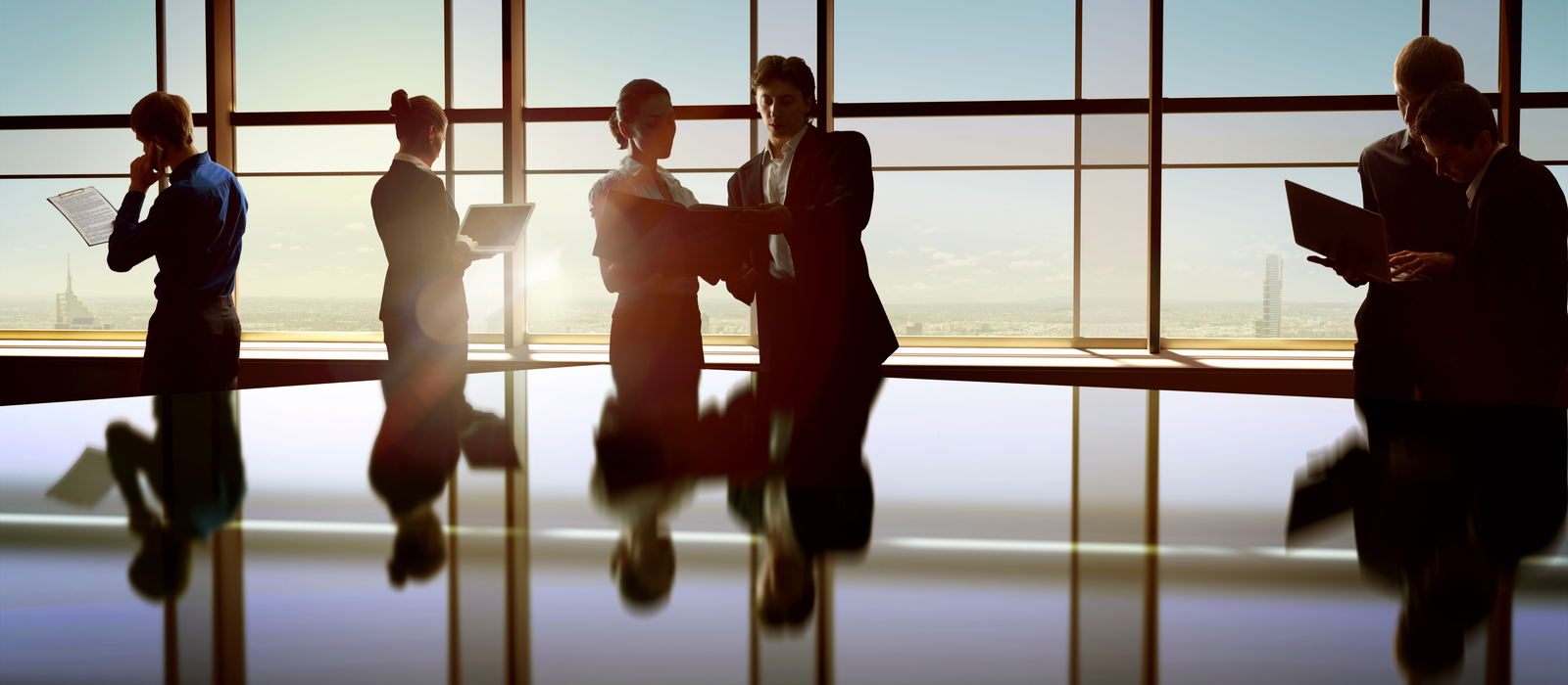Business people meeting and sharing information